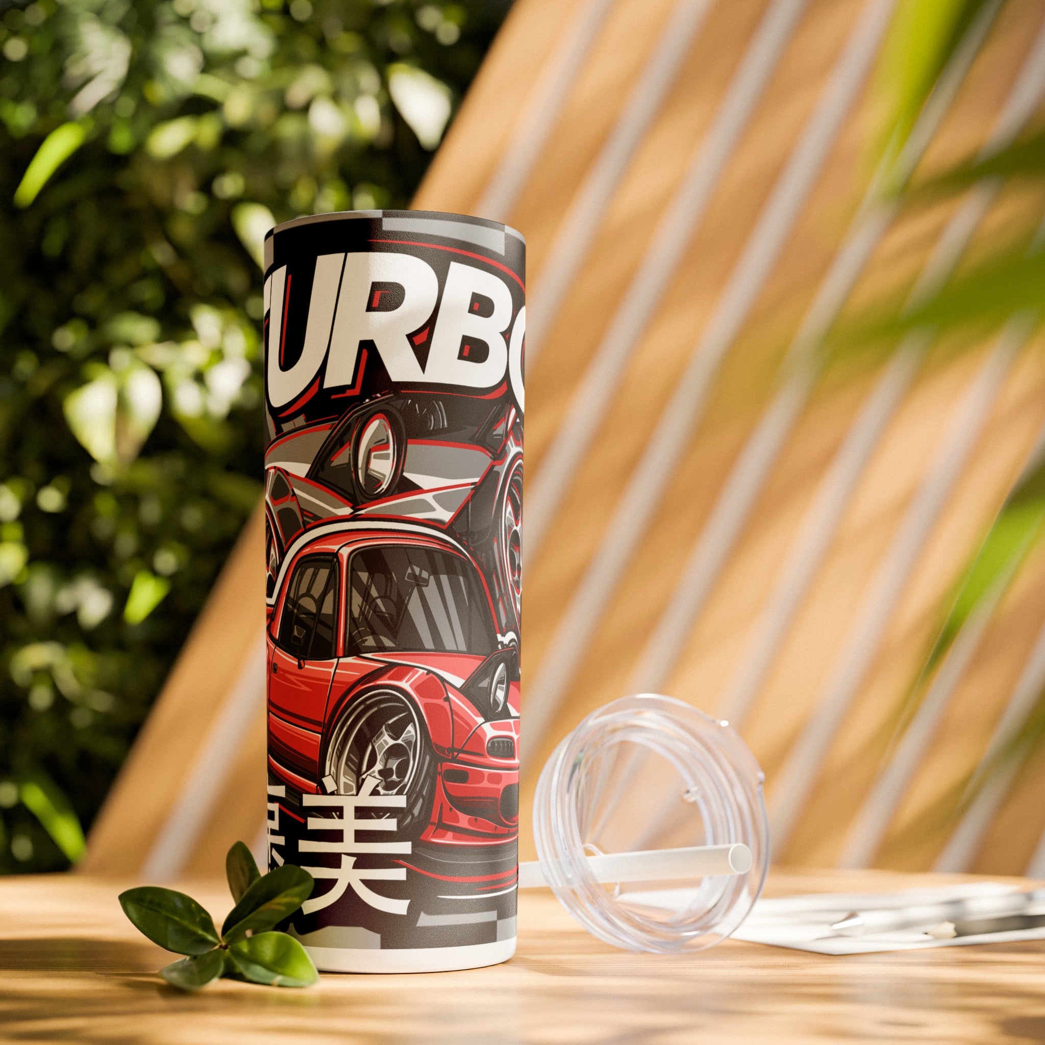 Miata Skinny Tumbler with Straw, 20oz