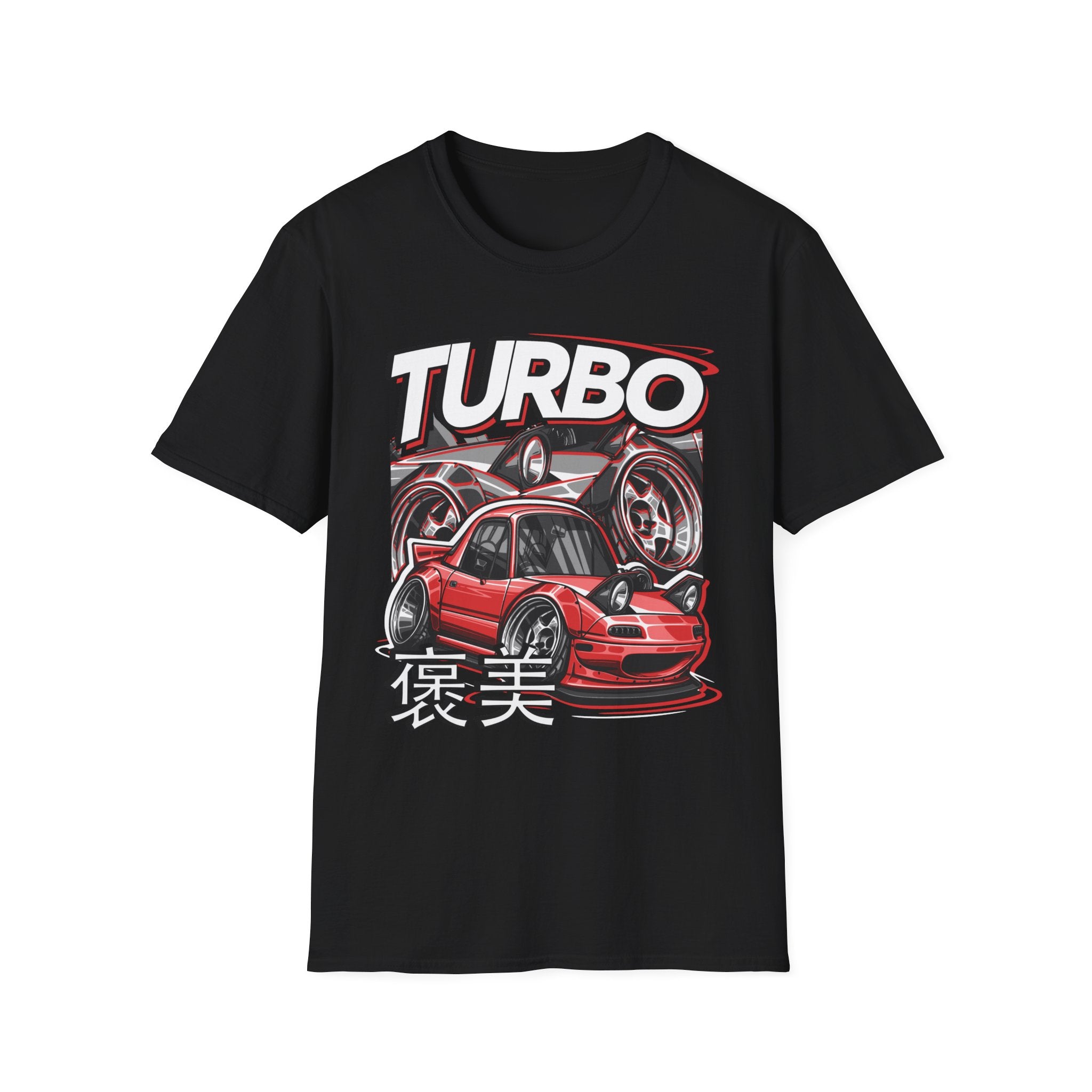 Turbo Car Enthusiast T-Shirt, Unisex Softstyle Tee, Gift for Car Lovers, Auto Racing Apparel, Streetwear Style, Casual Everyday Wear
