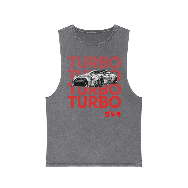Turbo Unisex Stonewash Tank Top - Perfect for Car Enthusiasts