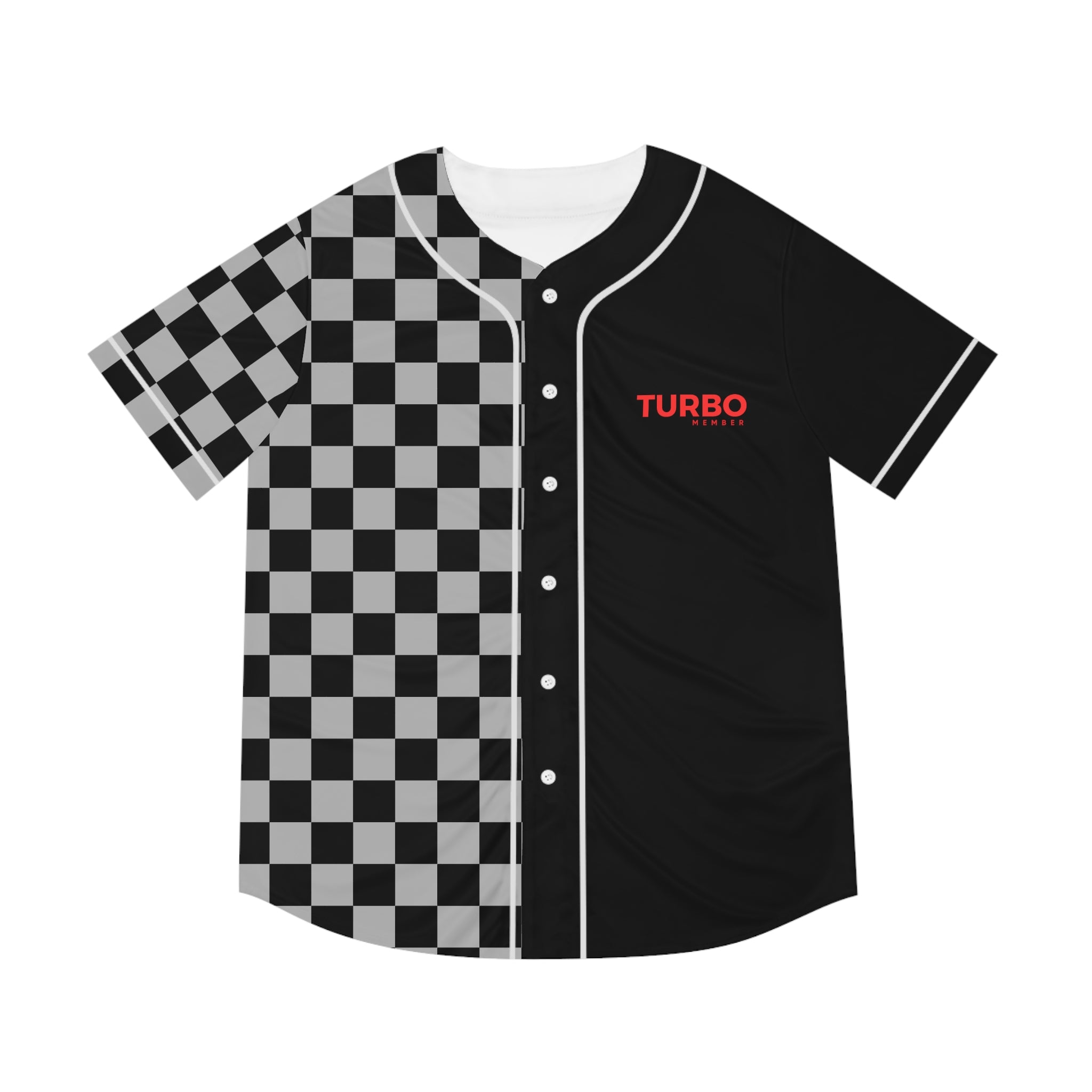 Checkered Racing Men's Baseball Jersey
