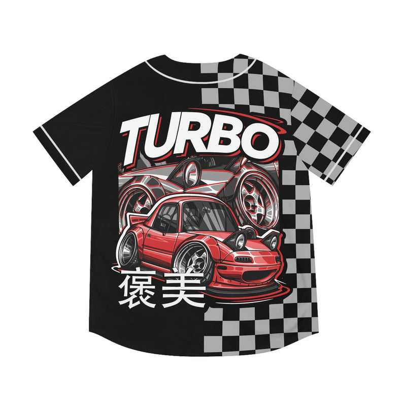 Checkered Racing Men's Baseball Jersey
