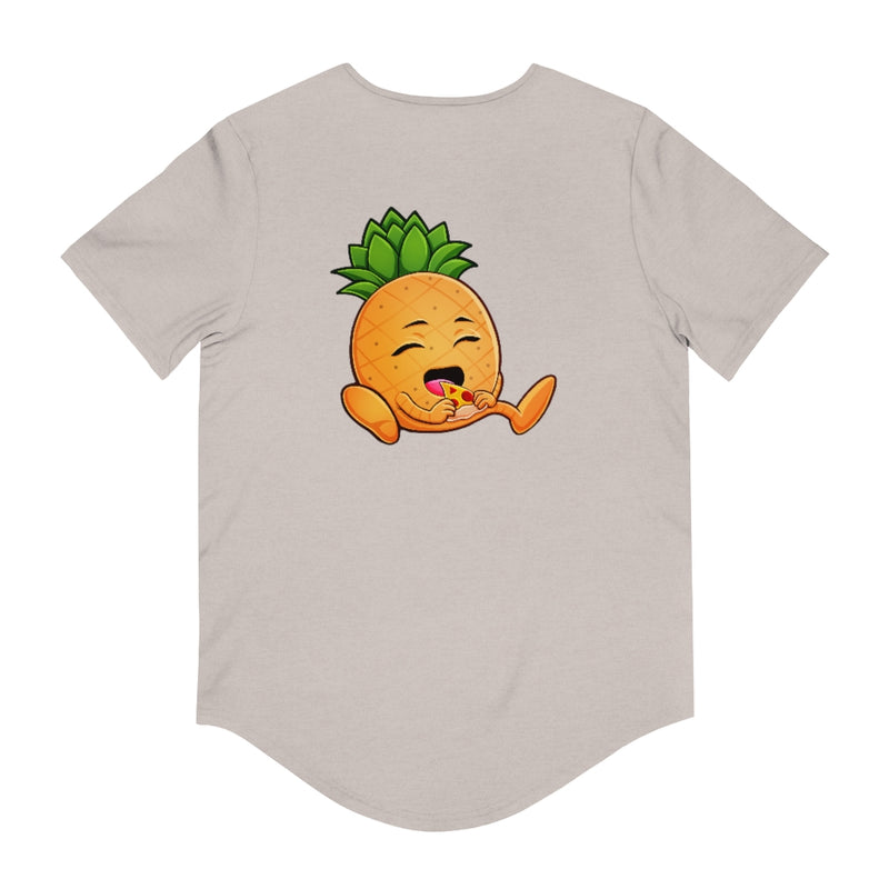 "Pineapples Paradise" Men's Jersey Curved Scoop Hem Tee