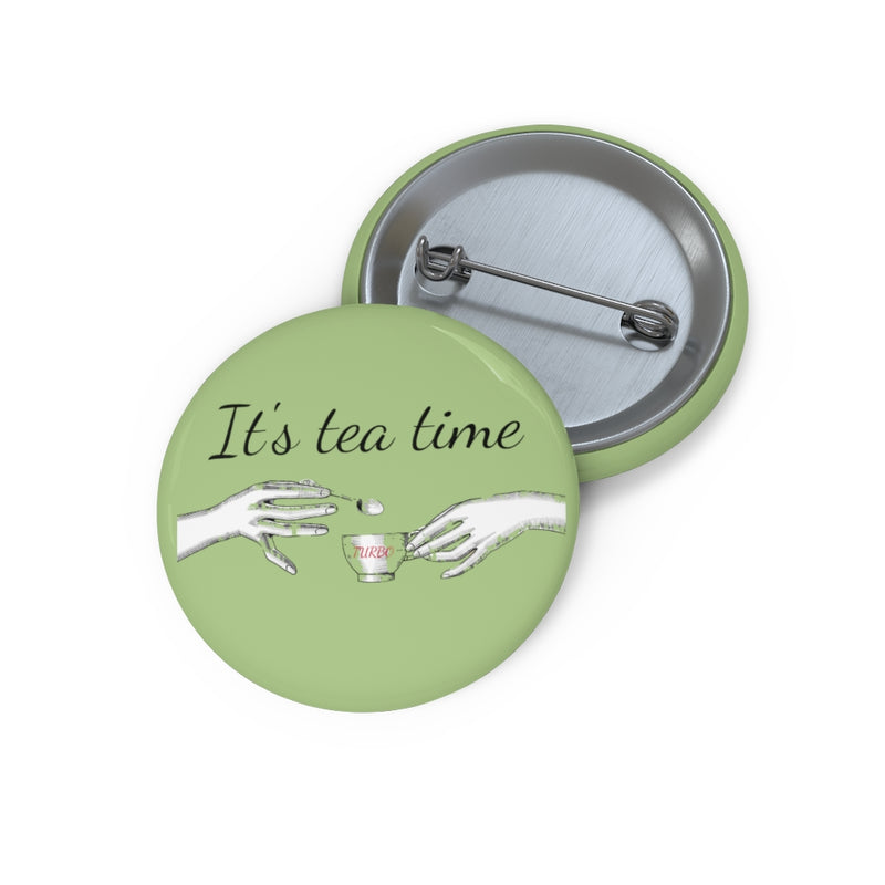 TURBO Vintage "Tea Time" Pin Button