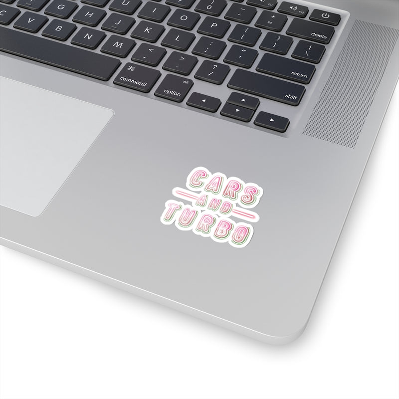 NEON Cars And TURBO Kiss-Cut Sticker