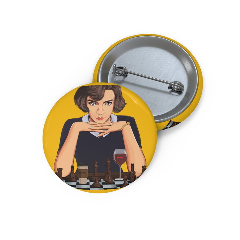 Coffee Chess Pin Buttons