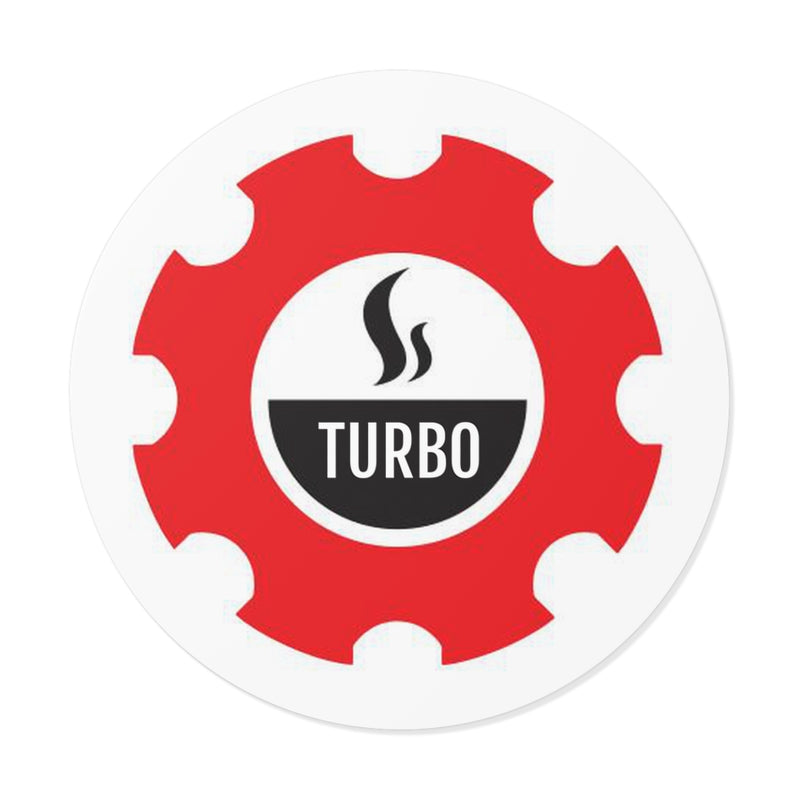 TURBO Gear Round Vinyl Stickers