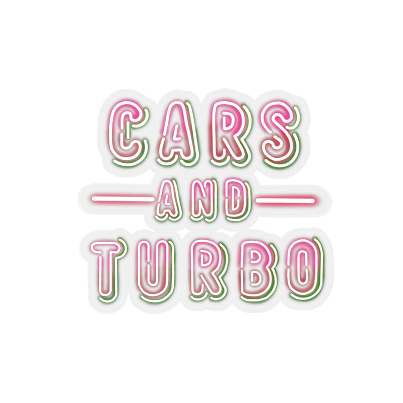 NEON Cars And TURBO Kiss-Cut Sticker