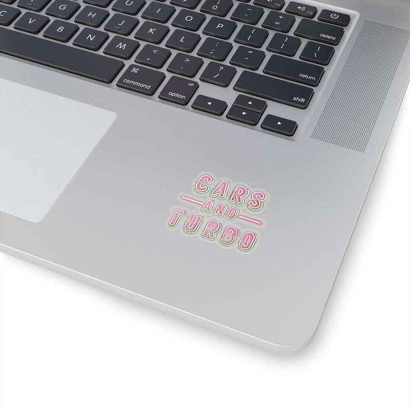 NEON Cars And TURBO Kiss-Cut Sticker